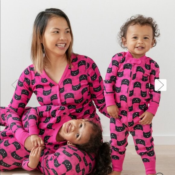 Hanna Andersson Toddler Girls Organic Pink Kitty Cat Halloween PJ Pajama Set - Picture 3 of 4